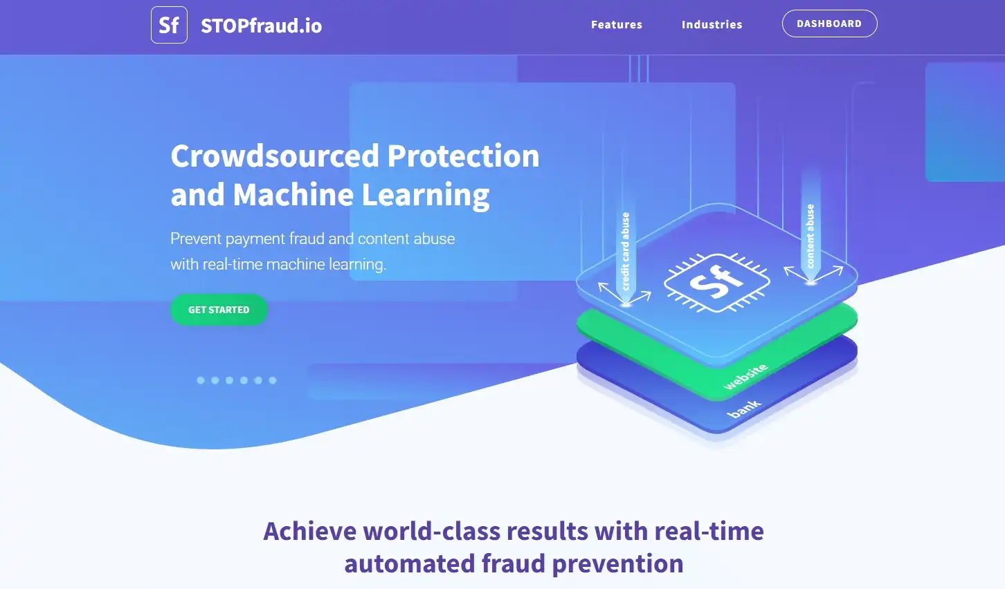 Screenshot of the StopFraud.io