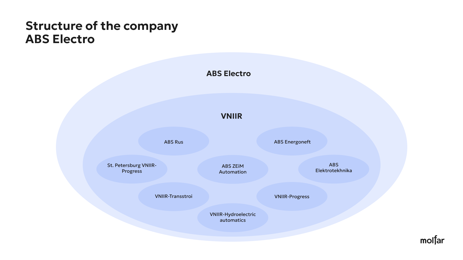 Structure of the company "ABS Electro"